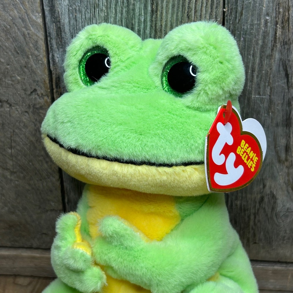 Ty Beanie Bellies Snapper the Frog Green Plush Stuffed Animal 8 inch 2022